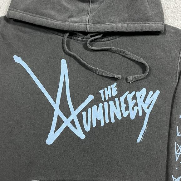 The Lumineers Hoodie Mens S Gray Concert Sweatshirt Indie Music Band Merch - Picture 9 of 16
